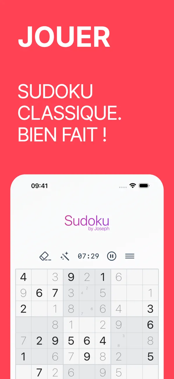 Screenshot #1 pour Sudoku by Joseph