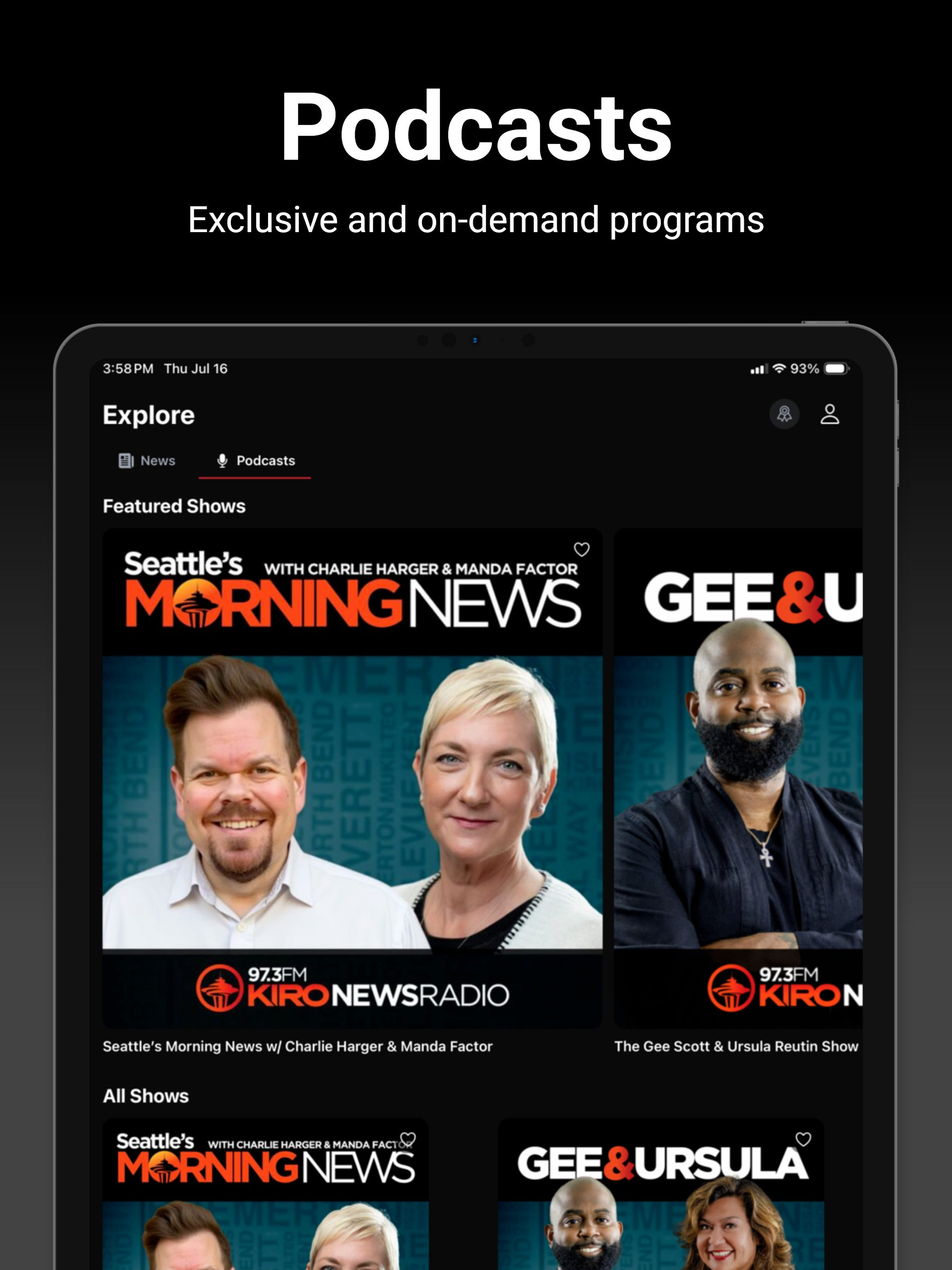KIRO Newsradio 97.3 FM screenshot 12