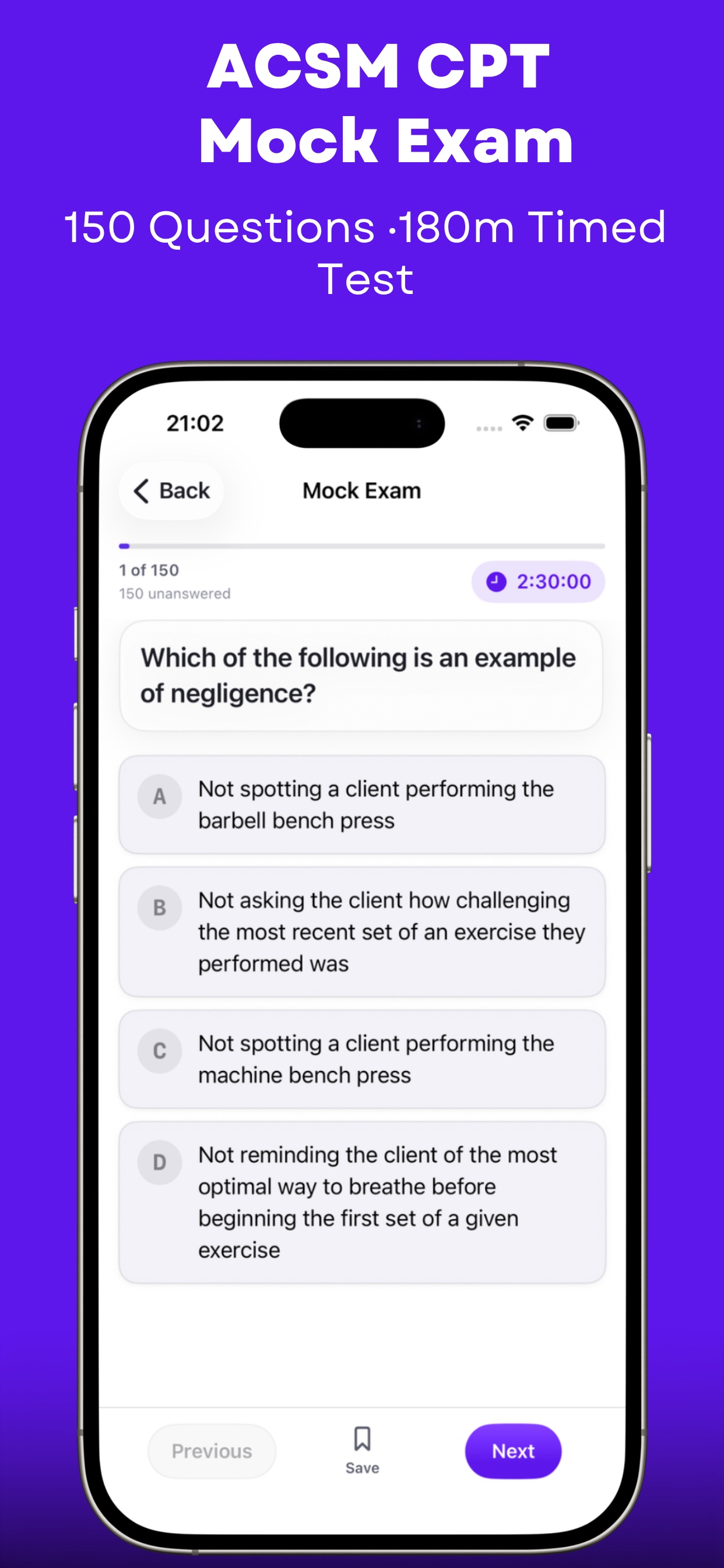 Screenshot 9 of ACSM CPT Practice Test 2026