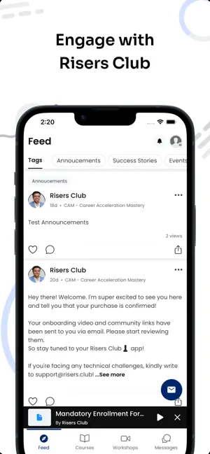Risers Club screenshot 2