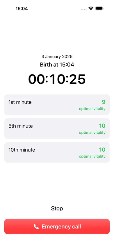 APGAR Timer screenshot 2