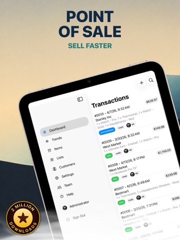 Cash Register for Business iPad screenshot