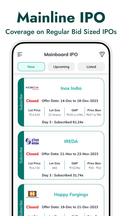 IPO Notes - Mainboard, SME IPO