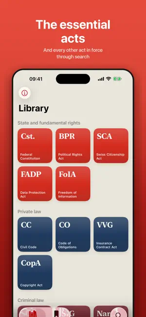 Swiss Laws: Cst., CO, CC screenshot 2