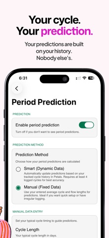 Petals: Period & Cycle Tracker iPhone screenshot