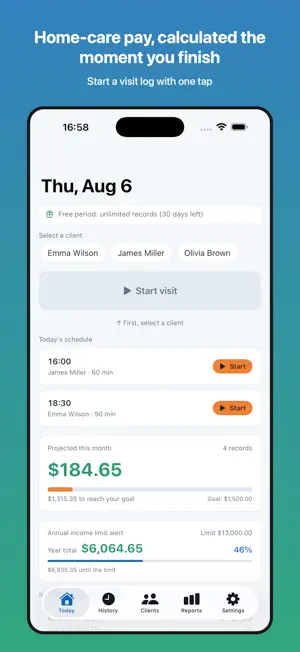 CareHours: Caregiver Wages screenshot 1