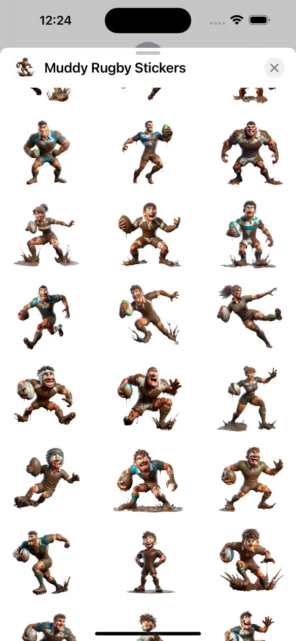 Screenshot #2 pour Muddy Rugby Stickers