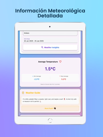 Weather Passport: Trip Planner iPad screenshot