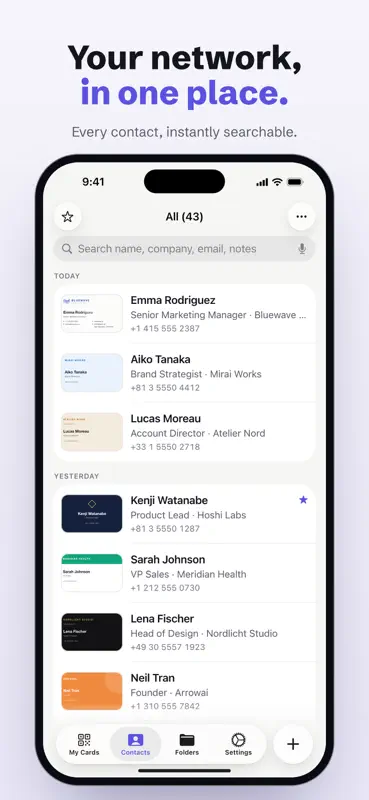 Visty: Business Card Scanner screenshot 1 of 6