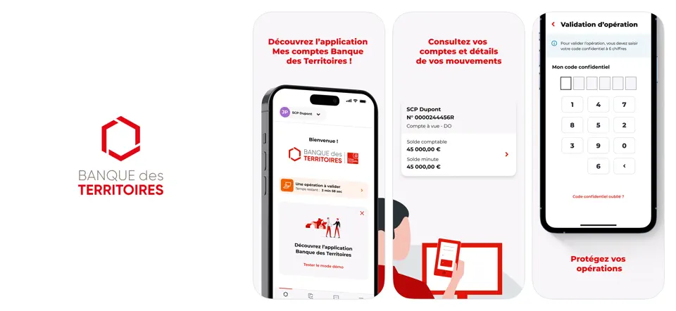 Capture d'écran de Comptes Banque Des Territoires sur iPhone 1