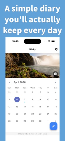Simple photo diary app -Nikky- iPhone screenshot
