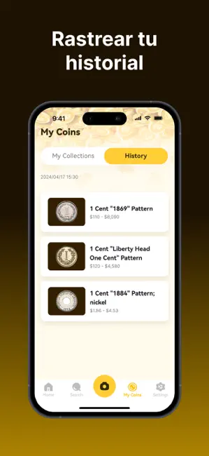 Identif. & valor de monedas iPhone screenshot 6