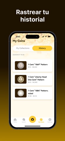 Identif. & valor de monedas iPhone screenshot 6