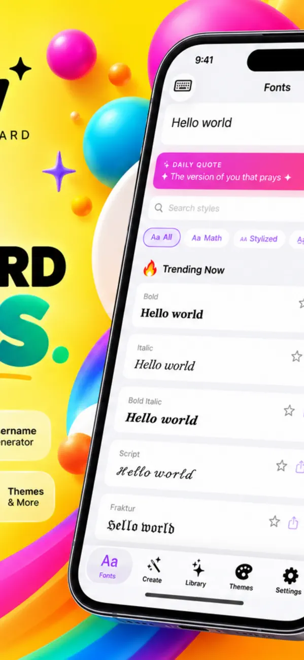 Fonty · Fancy Fonts & Keys screenshot