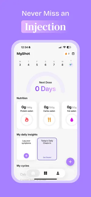 MyShot - GLP-1 Tracker screenshot 1
