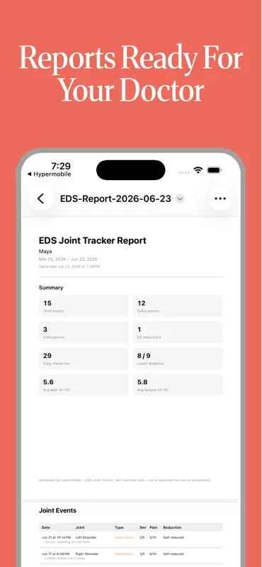 Hypermobile: EDS Joint Tracker screenshot 4 of 6