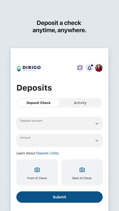 Dirigo FCU Mobile Banking iPhone screenshot 4 - Finance app
