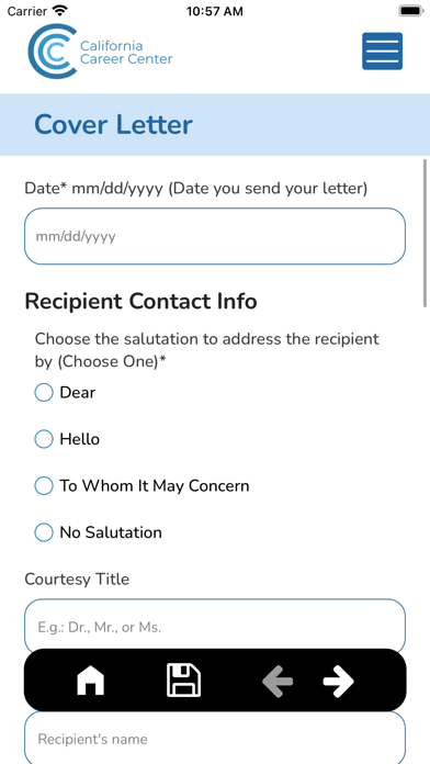 California Career Center Screenshot