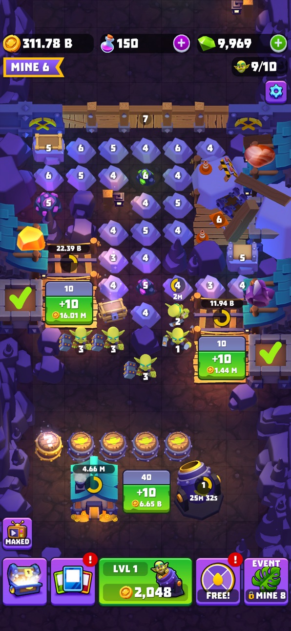 Gold and Goblins: Idle Miner Hack screenshot 7 - iOS game interface
