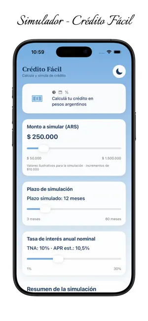 Crédito Fácil iPhone screenshot 1