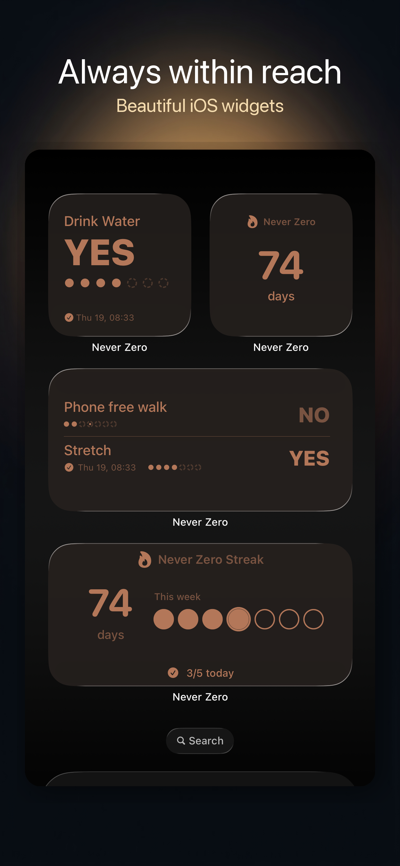 Never Zero: Habit Tracker