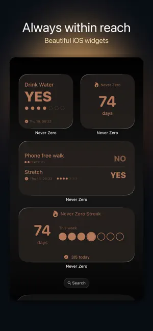 Never Zero: Habit Tracker screenshot 4