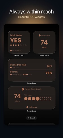 Never Zero: Habit Tracker Screenshot 4 of 6