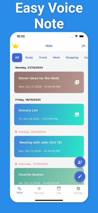 Voice Memos, Notes & Recorder Screenshot 1 of 5