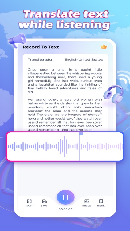 Voice Translator, Transcribe