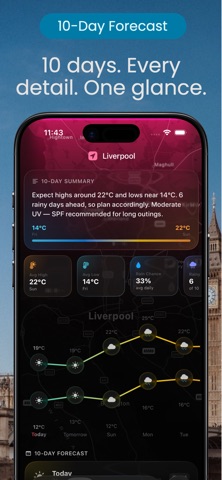 WeatherGlow - Local Forecast iPhone screenshot 6