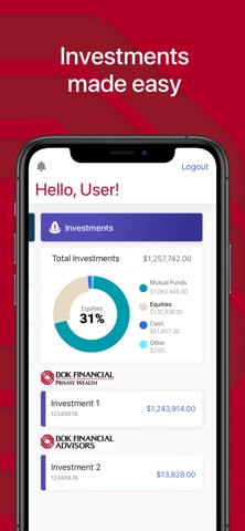 Bank of Texas Mobile app screenshot 2