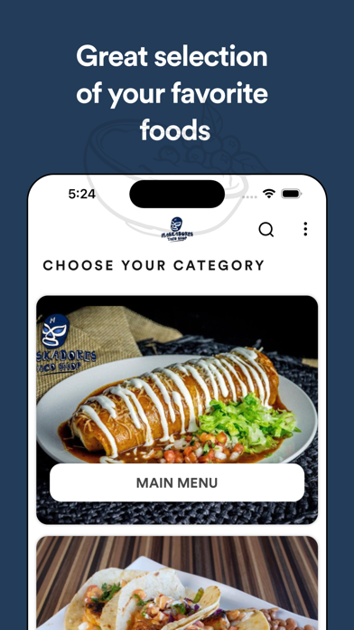 MASKADORES TACO SHOP iPhone screenshot 2 - Food & Drink app