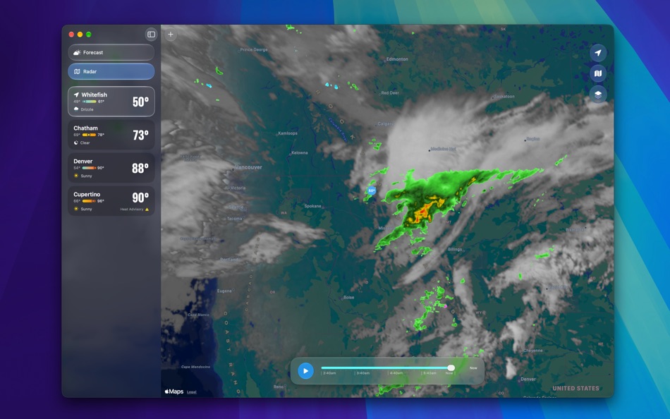 #3. Sunny: Weather Dashboard (macOS) By: Condor Digital