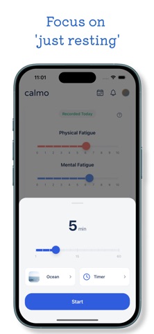 Fatigue & Rest Tracker - calmo Screenshot 3 of 5