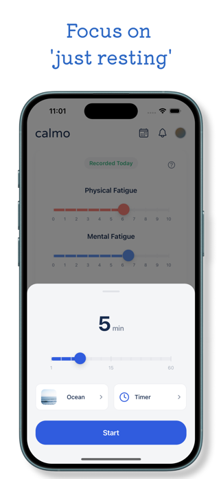 Fatigue & Rest Tracker - calmo Screenshot 3 of 5