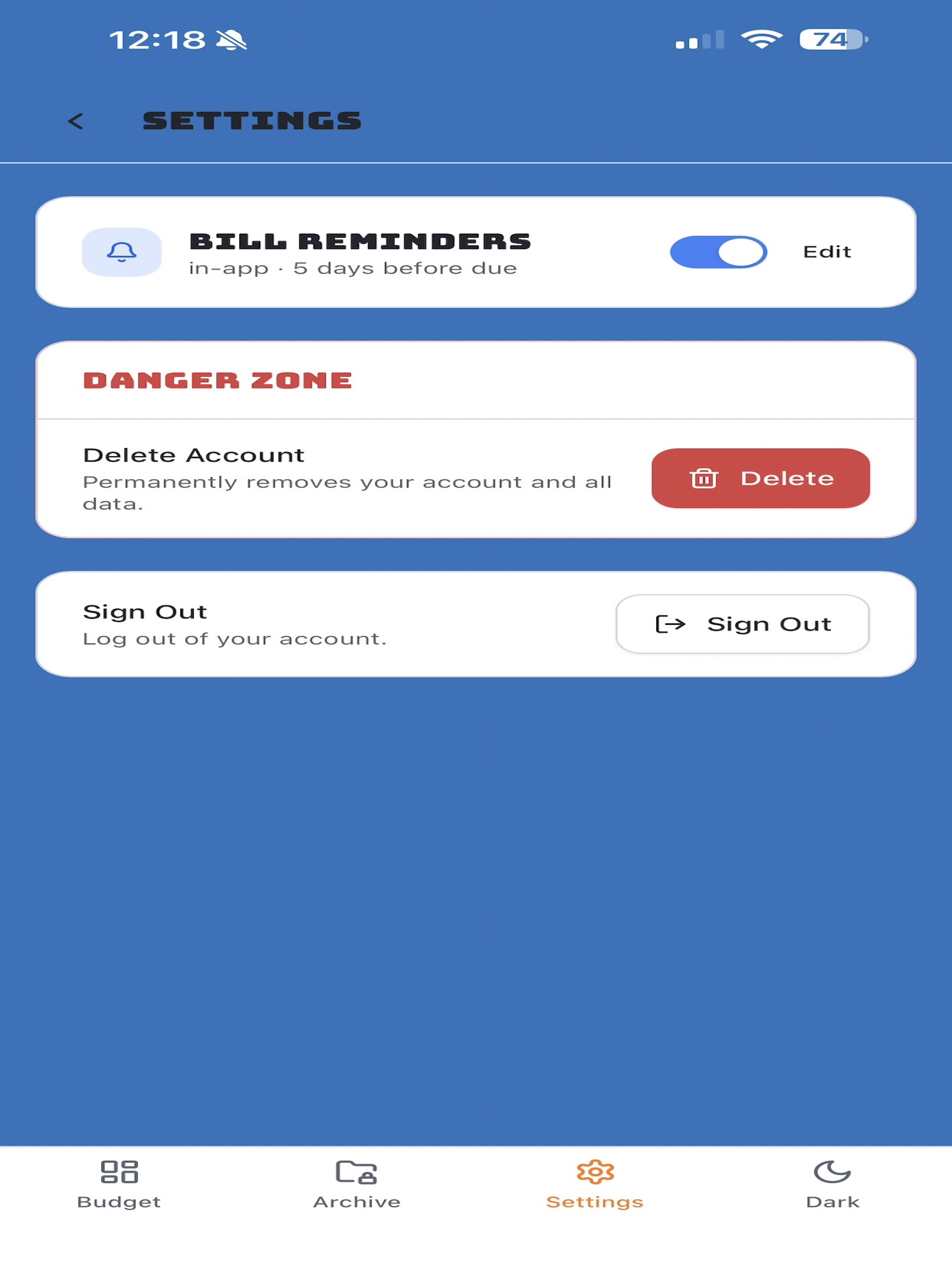 Bill Boss Simple Budget screenshot 7