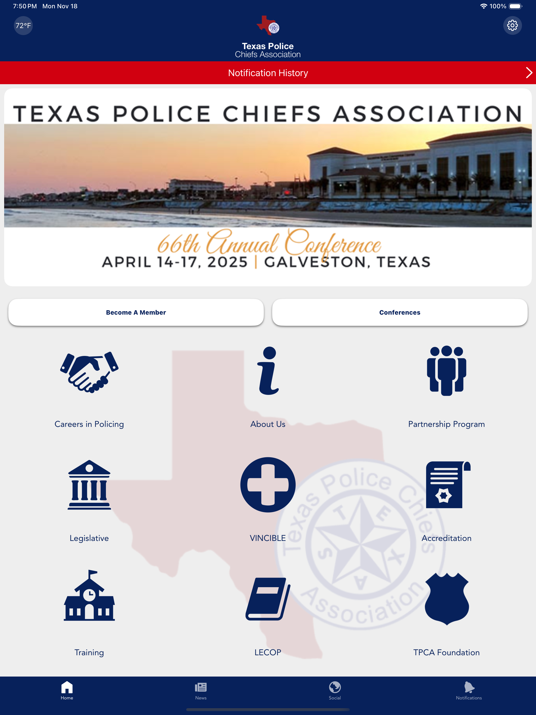 TX Police Chiefs Association screenshot 4