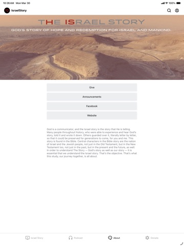 The Israel Story iPad screenshot