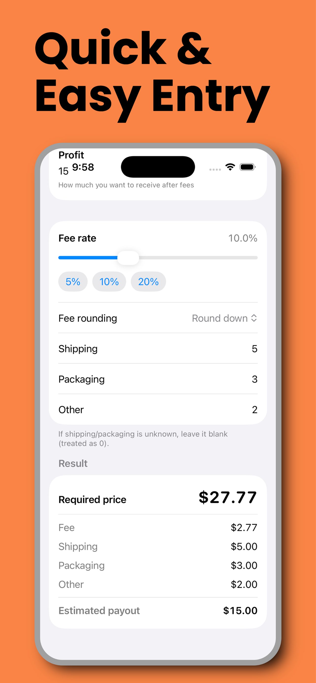 Resale Profit Calculator screenshot 4