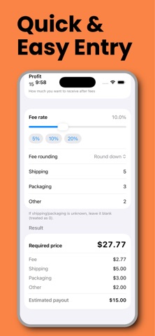 Resale Profit Calculator screenshot