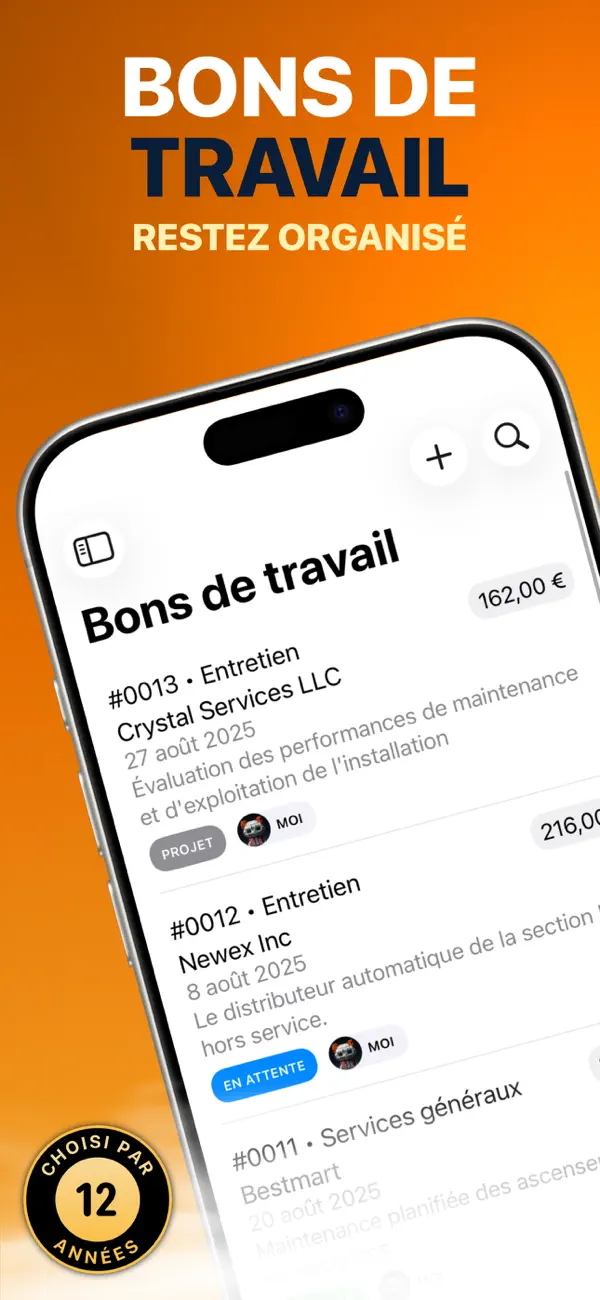 Screenshot #1 pour Ordres de Travail Pro