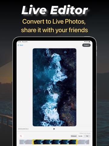 VideoToLive Pro-Live Wallpaper iPad screenshot