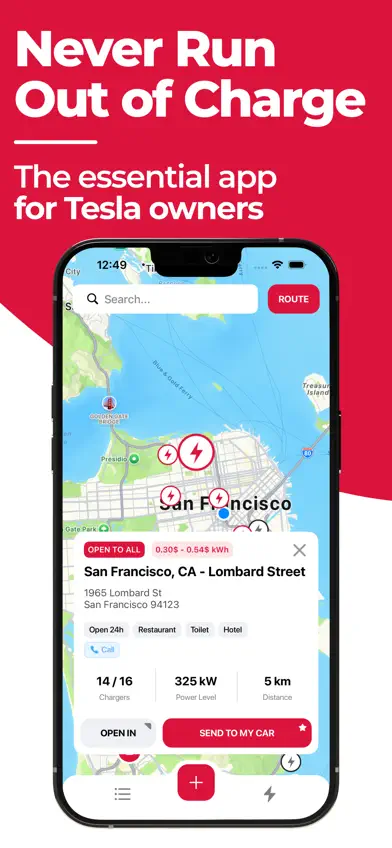 Charger Map for Tesla screenshot 1