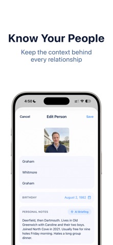 Momentan: AI Personal CRM screenshot