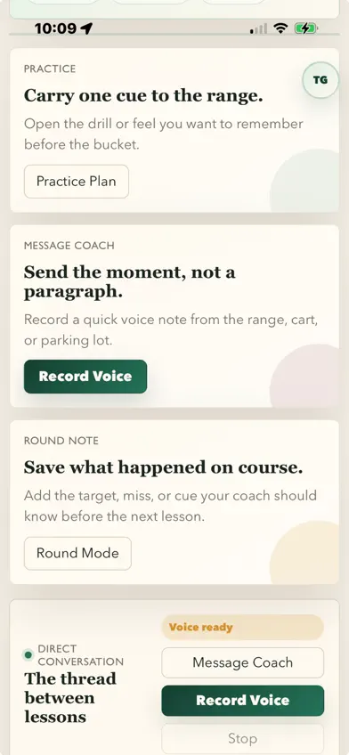 Tee To Green Coach screenshot 3