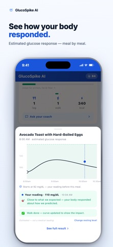 GlucoSpike - Diabetes Food Log iPhone screenshot