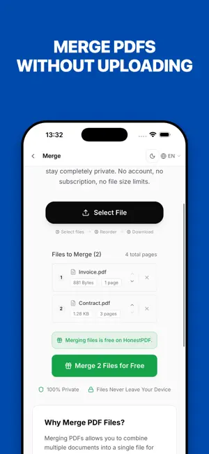 HonestPDF: Private PDF Tools screenshot 2