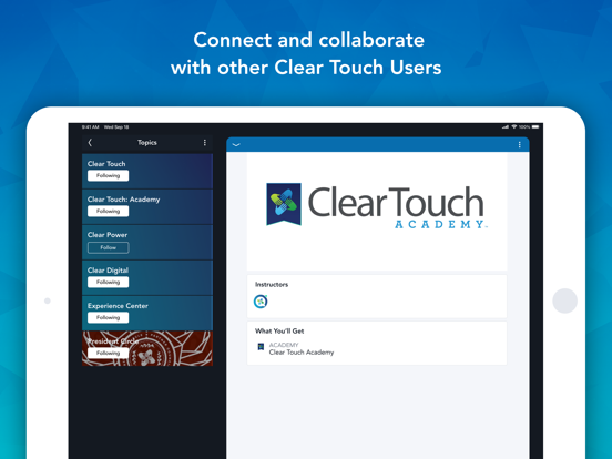 Clear Touch Experience iPad screenshot 3 - Social Networking app
