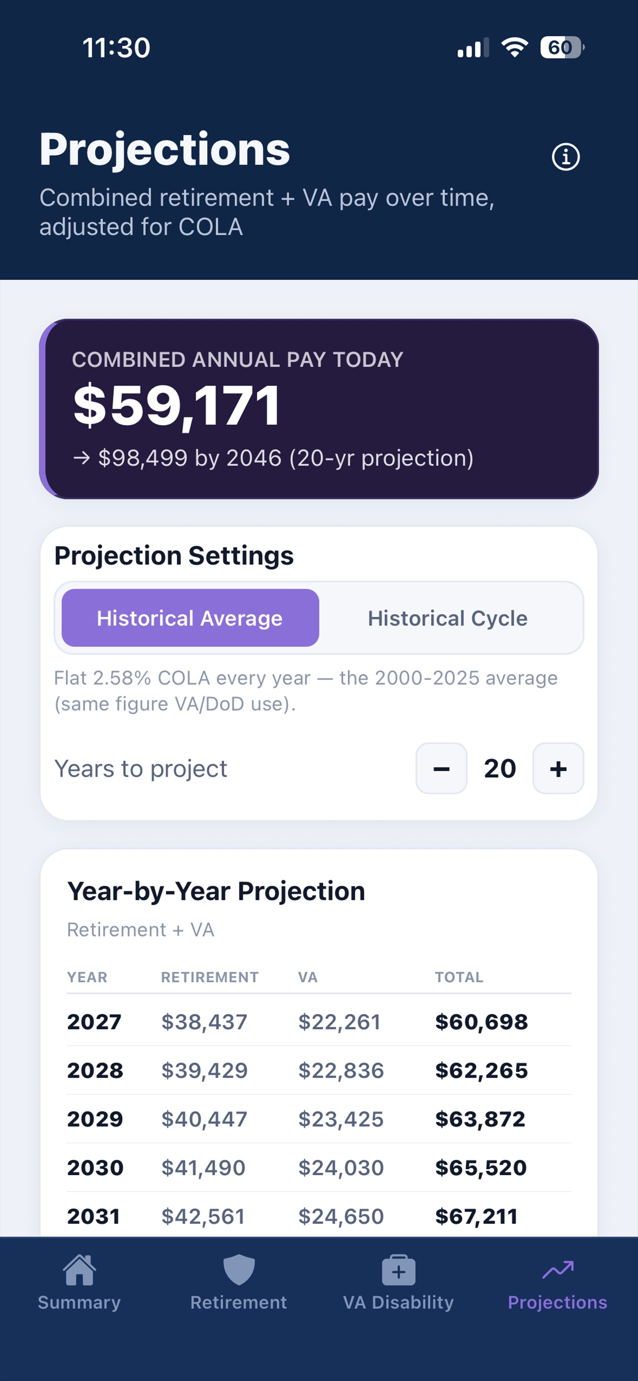 Screenshot 2 of VetPay - Retire & VA Pay