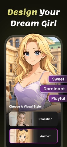Luvina: Chat with AI Character iPhone screenshot